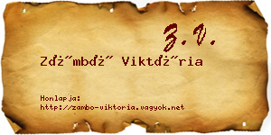 Zámbó Viktória névjegykártya